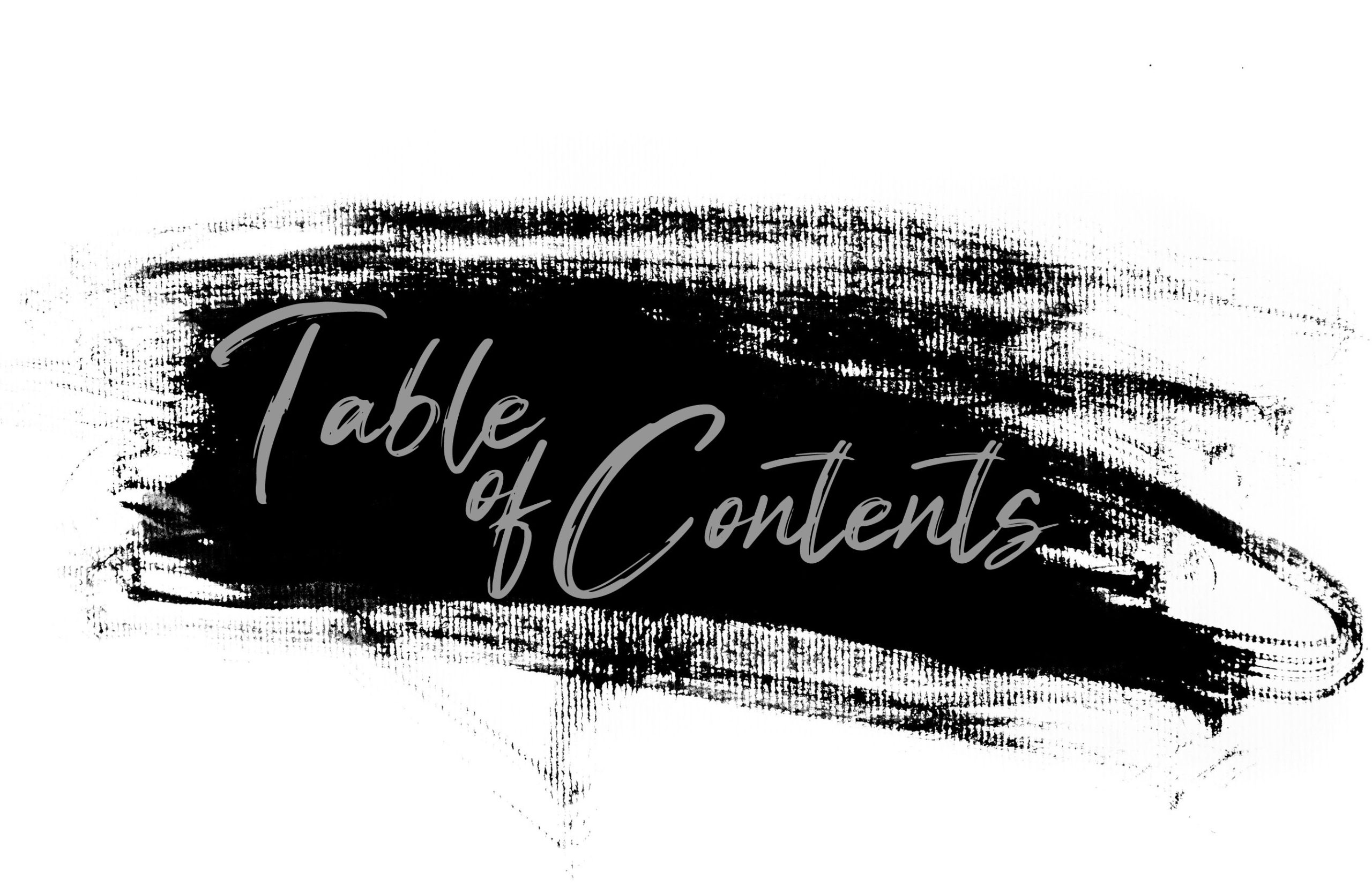 Table of Contents Art